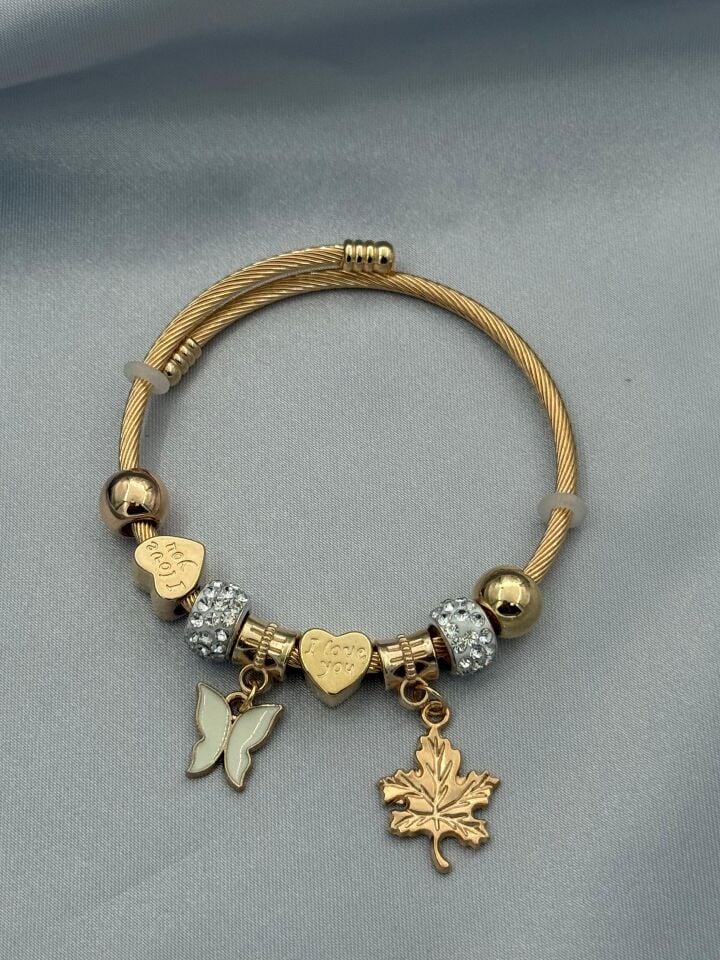 Çelik Gold PNDR Bileklik // PANDORA-1062