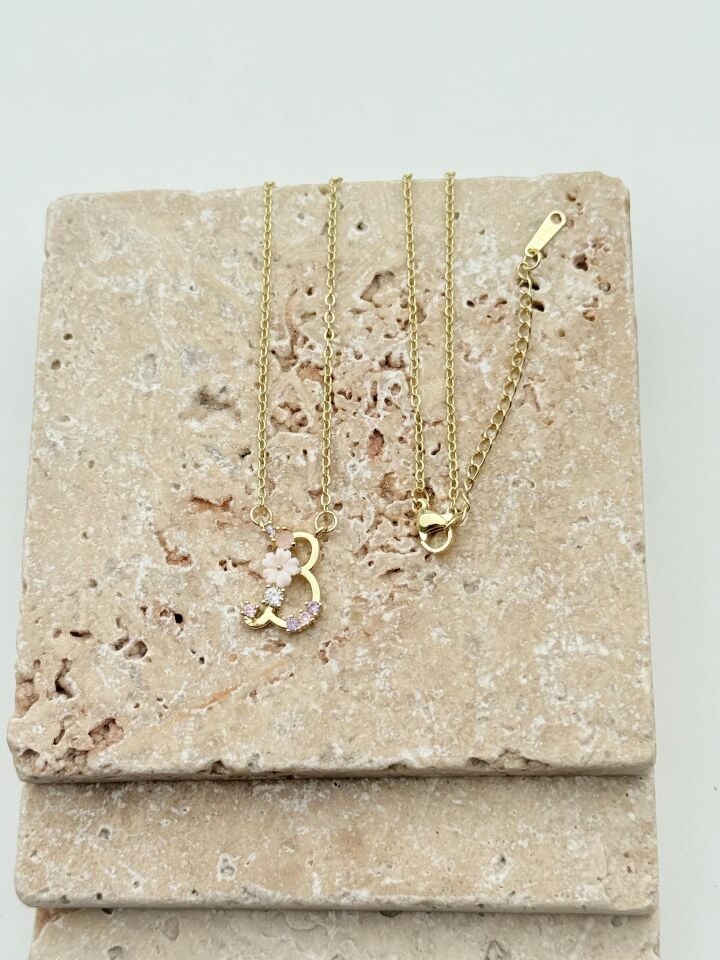 Steel Princess Letter Necklace // NECKLACE-5736