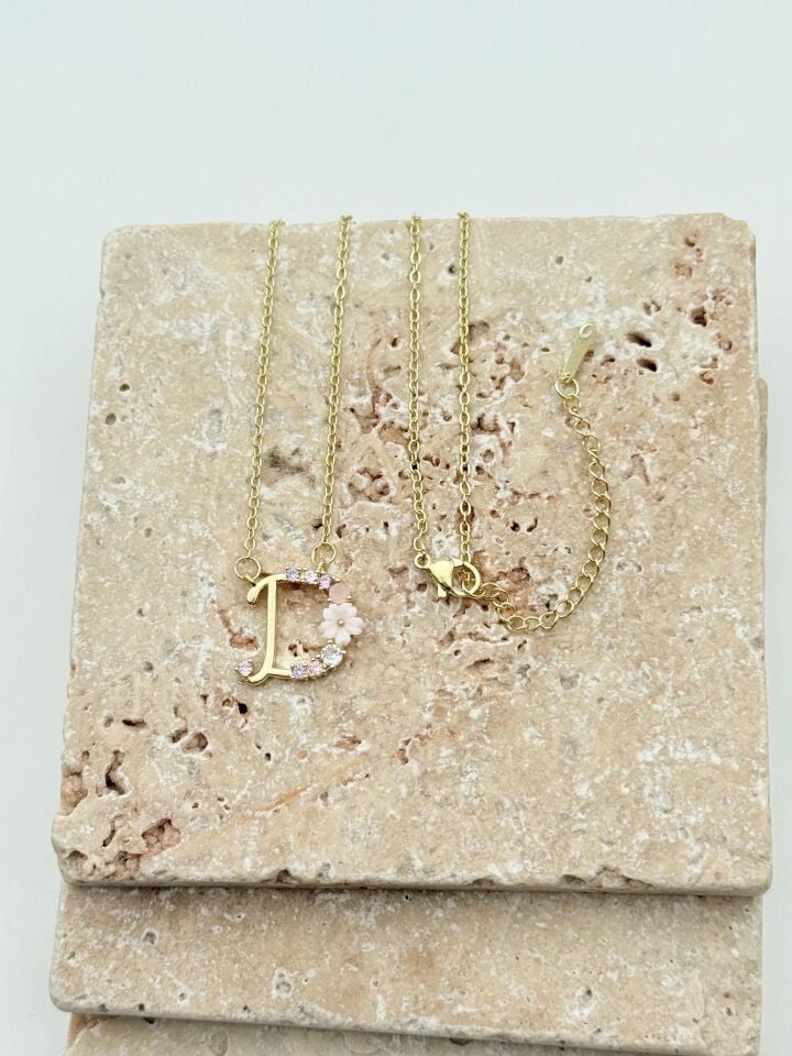 Steel Princess Letter Necklace // NECKLACE-5738