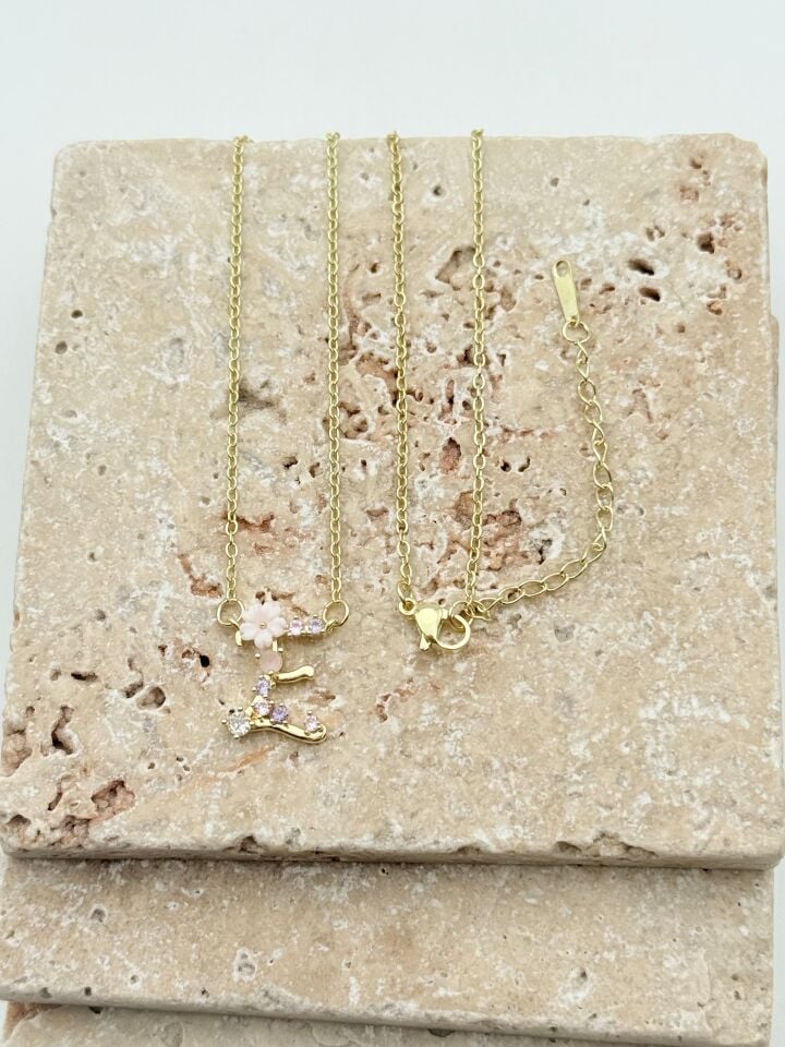 Steel Princess Letter Necklace // NECKLACE-5739