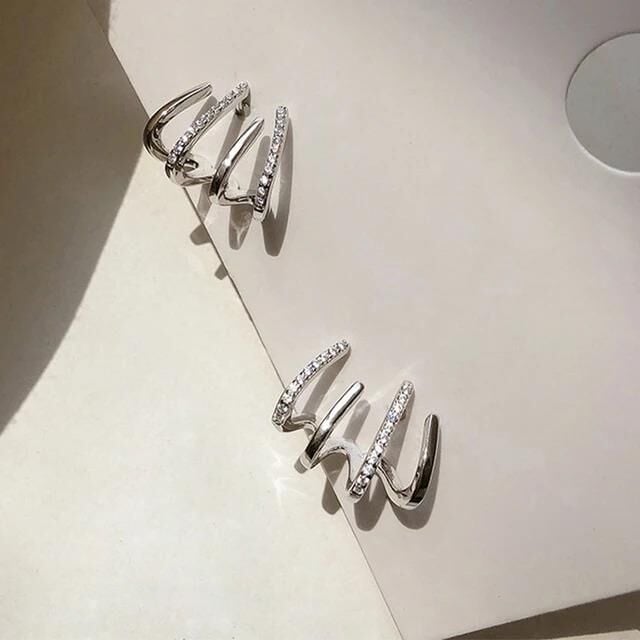 VİP Tria Küpe Silver Renk // K-İTH-640