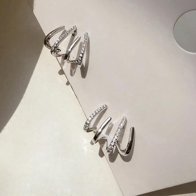 VİP Tria Küpe Silver Renk // K-İTH-640