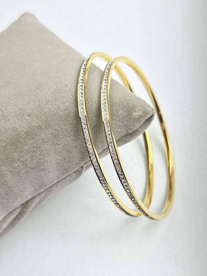 Steel Stone Ajda Bracelet 6.0 Size (sold in pairs) // KELEPCE-2183