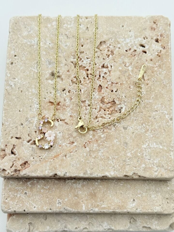 Steel Princess Letter Necklace // NECKLACE-5746