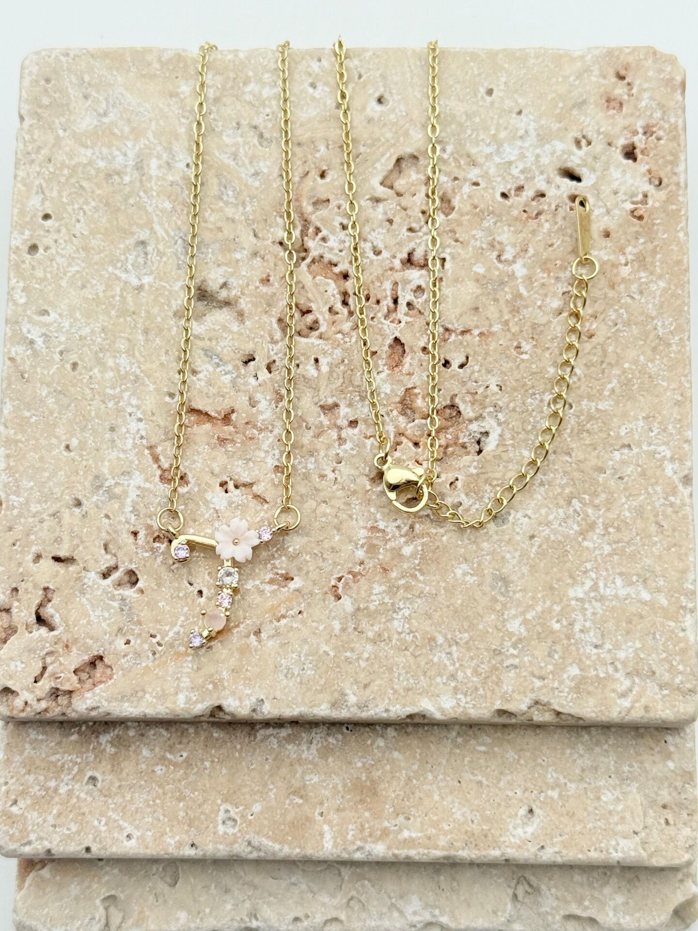 Steel Princess Letter Necklace // NECKLACE-5747