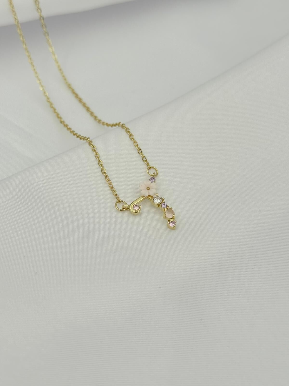 Çelik Prenses Harf Kolye // KOLYE-5747