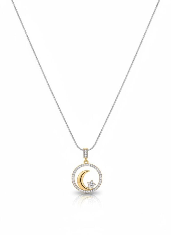 Çelik Çift Renk Kolye 45cm // KOLYE-6220