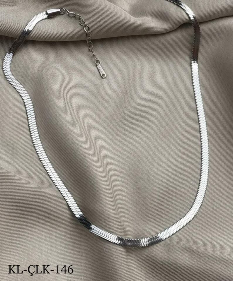 Steel Italian Necklace Silver 45 cm