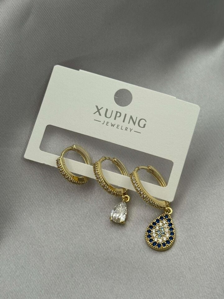 XUPING 3'lü Küpe // K-XU-1646