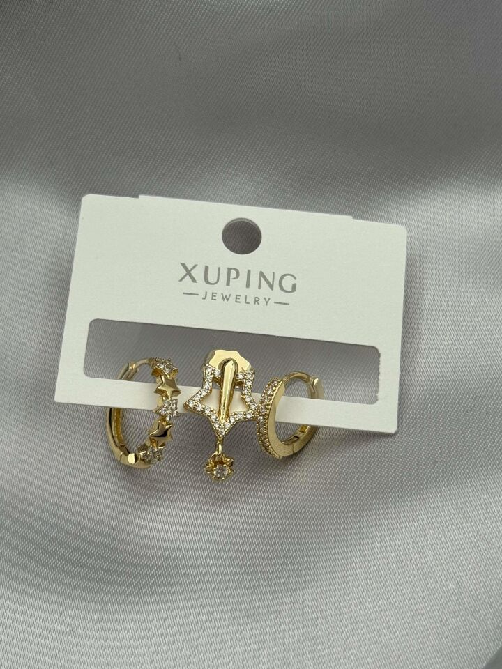XUPING 3'lü Küpe // K-XU-1647