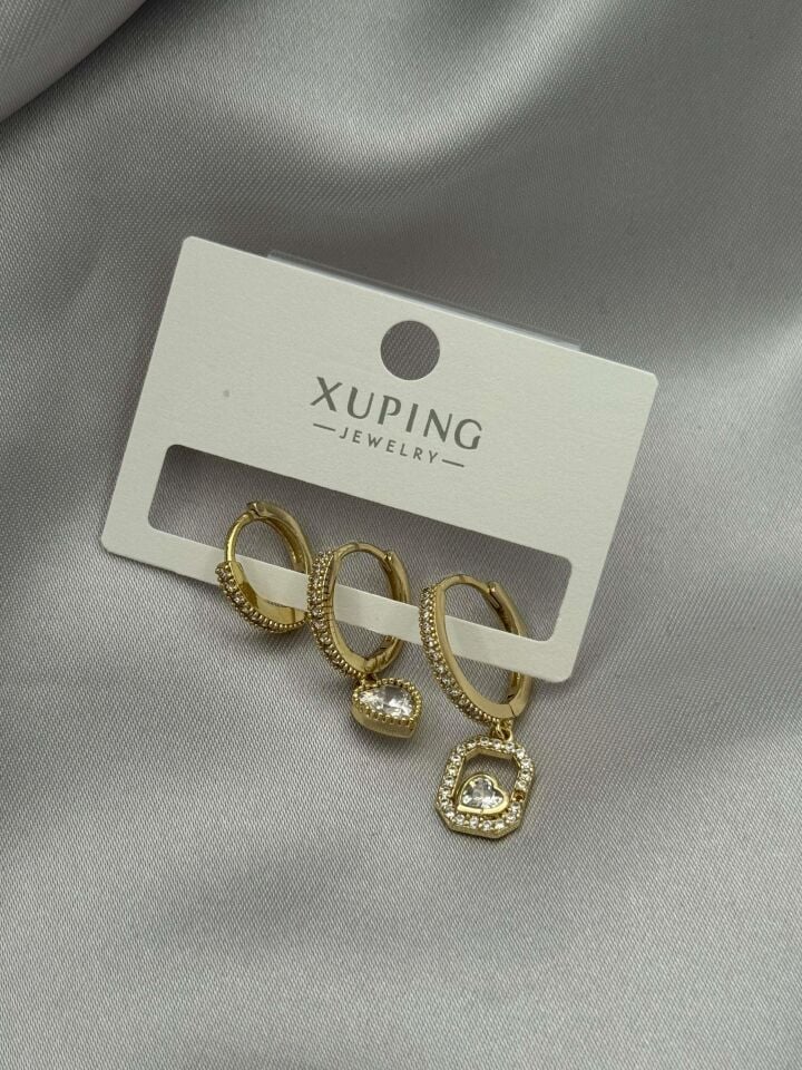 XUPING 3'lü Küpe // K-XU-1659