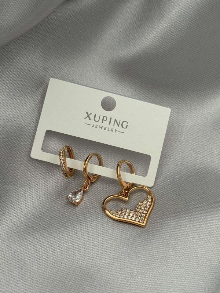 XUPING 3'lü Küpe // K-XU-1661