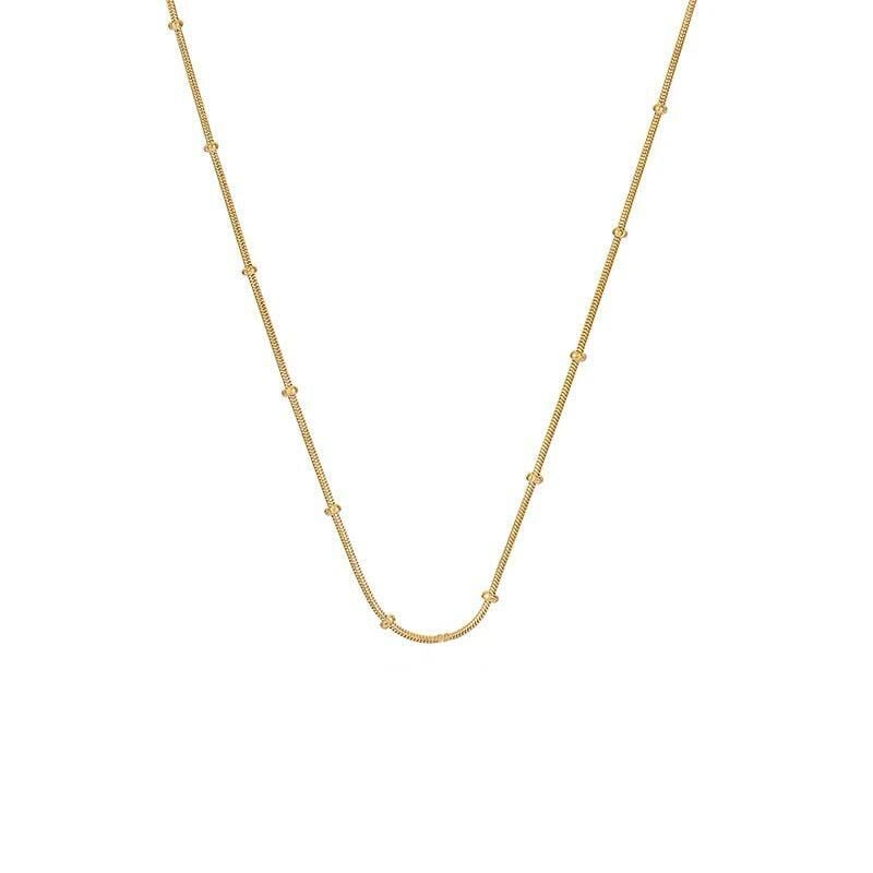 Çelik Dorika Kolye Gold 45 Cm