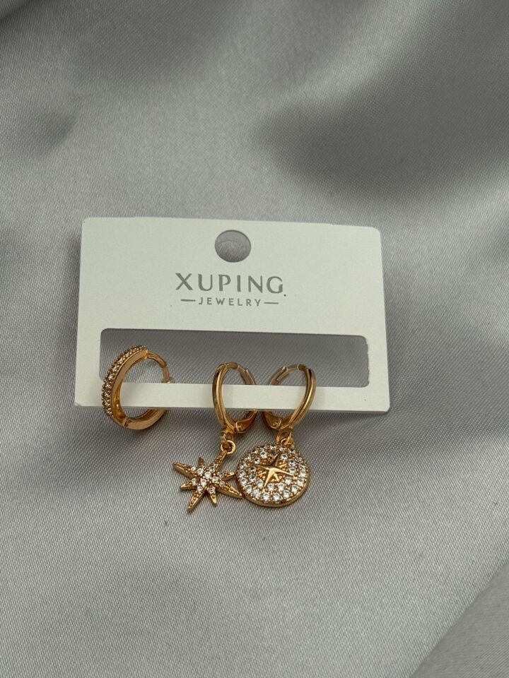 XUPING 3'lü Küpe // K-XU-1672