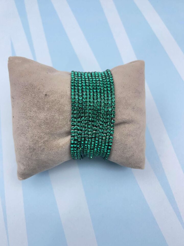Waterway Colorful Zircon Stone Elastic Bracelet (Price is for one piece) // SU-BL-043
