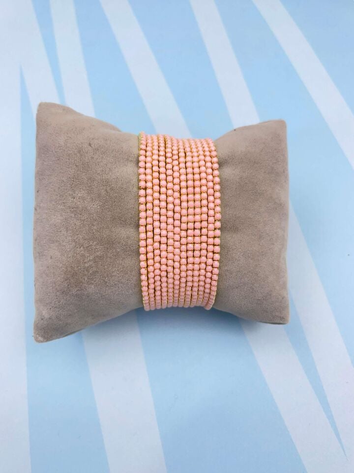 Elastisches Armband mit buntem Zirkonstein von Waterway (Preis gilt für ein Stück) // SU-BL-045