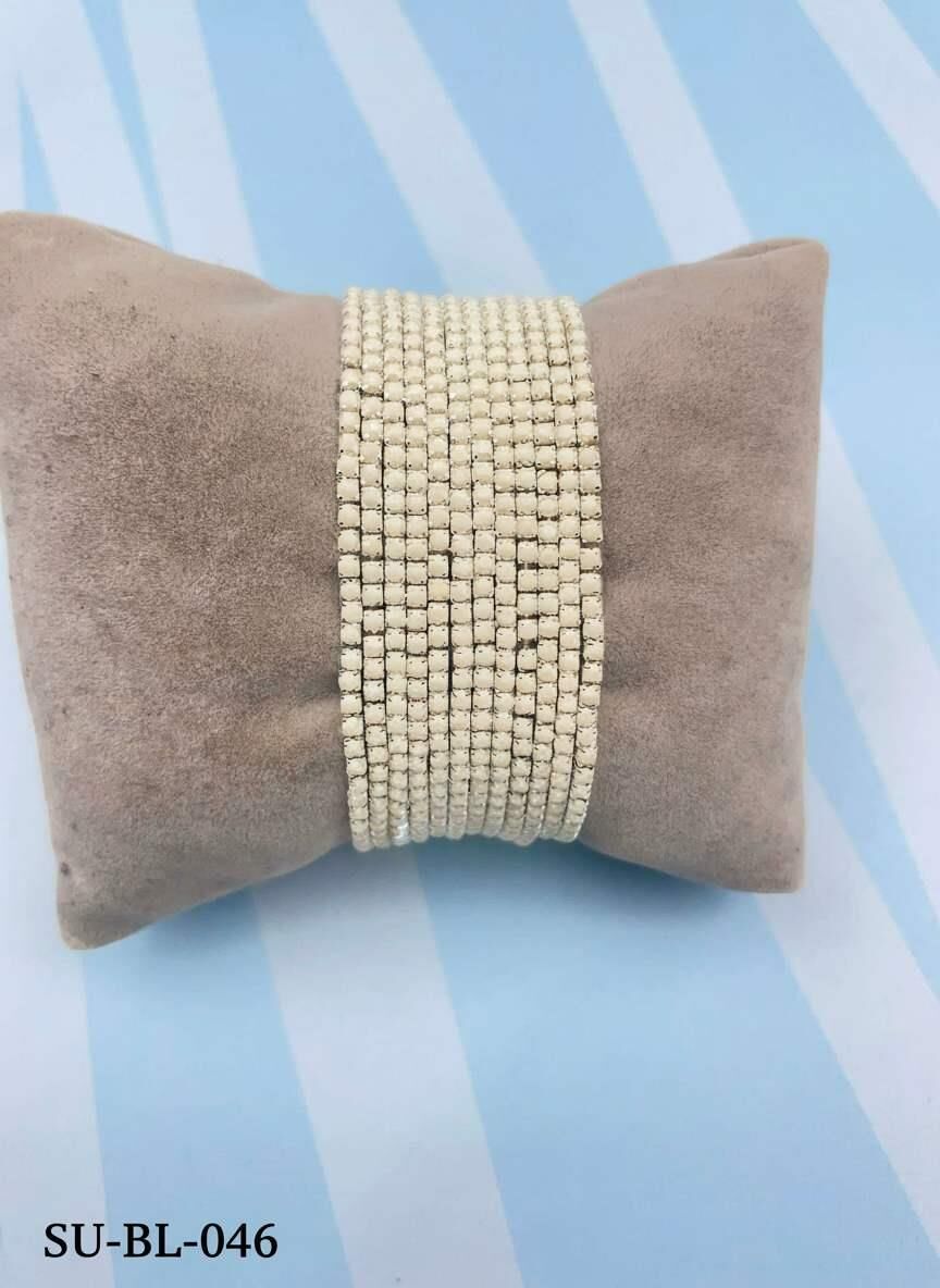 Su Yolu Renkli Zirkon Taşlı Lastlik Bileklik (Bir adet fiyatıdır) // SU-BL-046