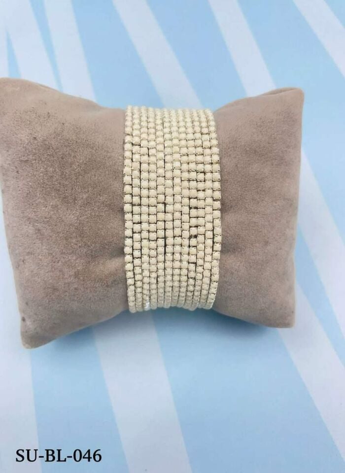 Elastisches Armband mit buntem Zirkonstein von Waterway (Preis gilt für ein Stück) // SU-BL-046