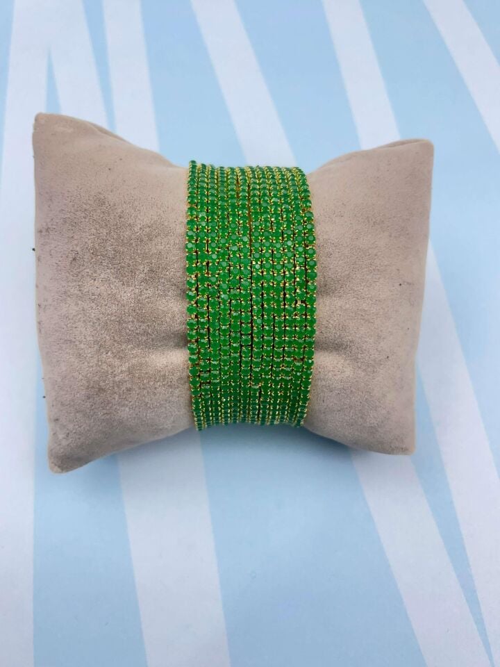 Waterway Colorful Zircon Stone Elastic Bracelet (Price is for one piece) // SU-BL-047