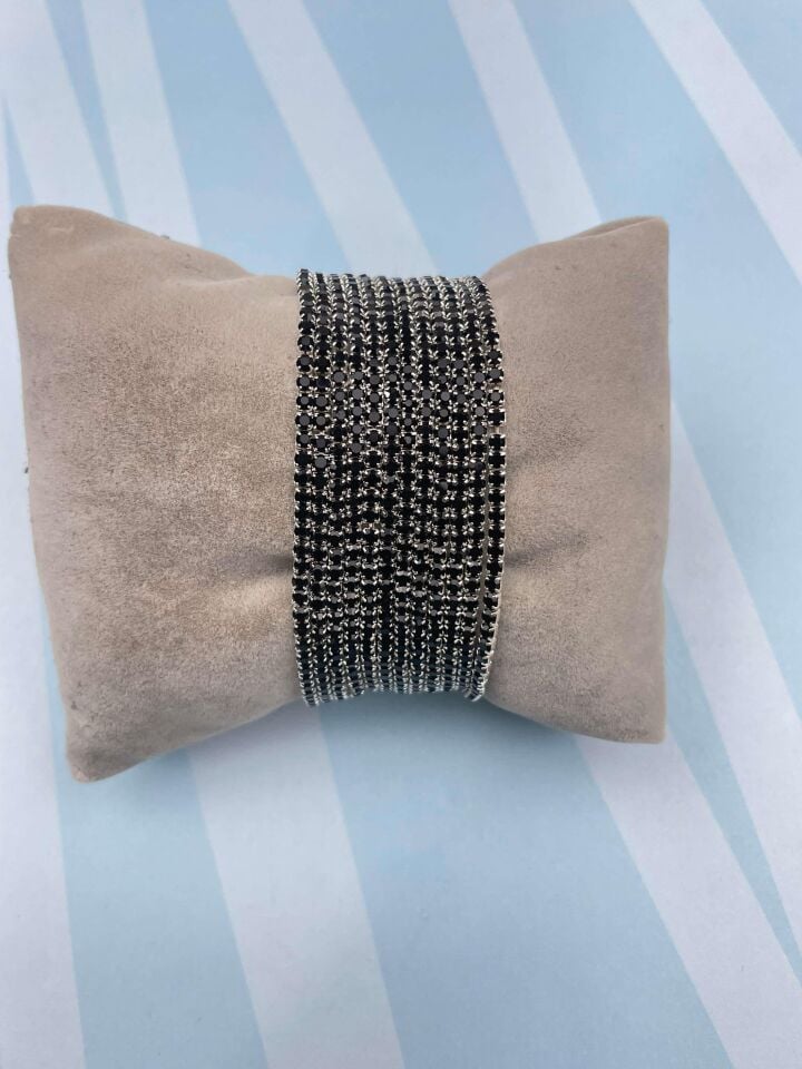 Elastisches Armband mit buntem Zirkonstein von Waterway (Preis gilt für ein Stück) // SU-BL-048
