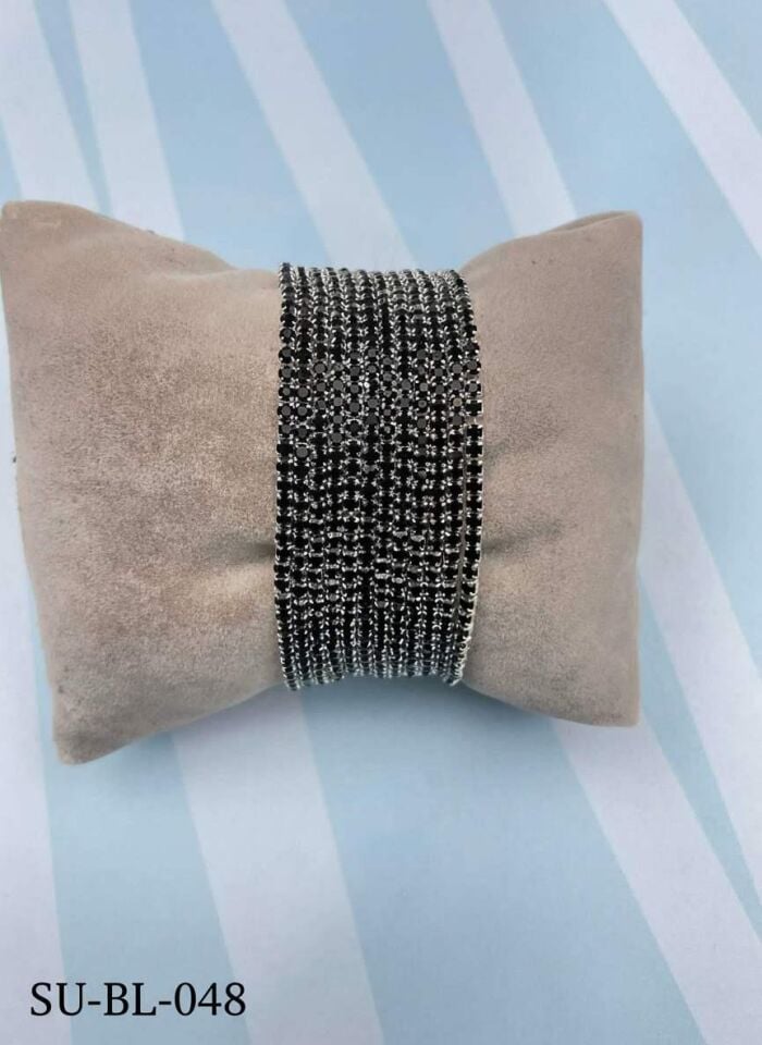 Elastisches Armband mit buntem Zirkonstein von Waterway (Preis gilt für ein Stück) // SU-BL-048