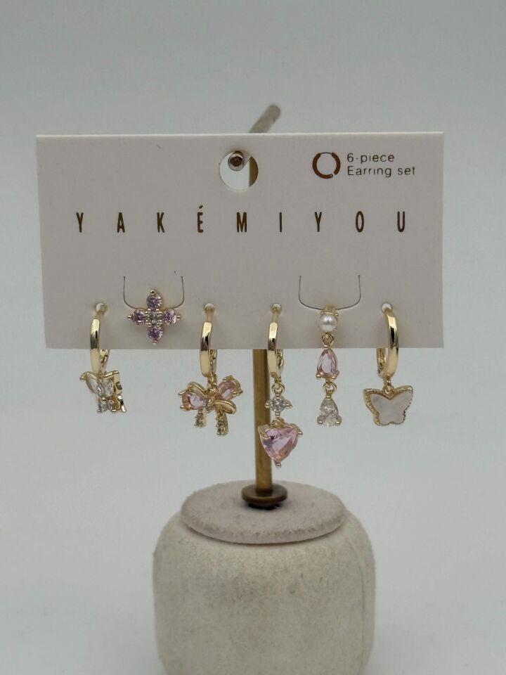 YAKEMIYOU 6'lı Set Küpe // ITHAL-3678