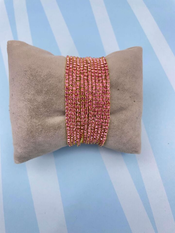 Waterway Colorful Zircon Stone Elastic Bracelet (Price is for one piece) // SU-BL-051