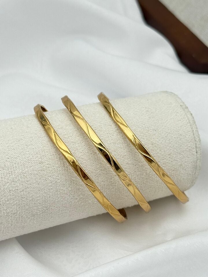 Çelik Dalgalı Ajda Bilezik 6.8 Boy (3'lü satılmaktadır.) // KELEPÇE-1562