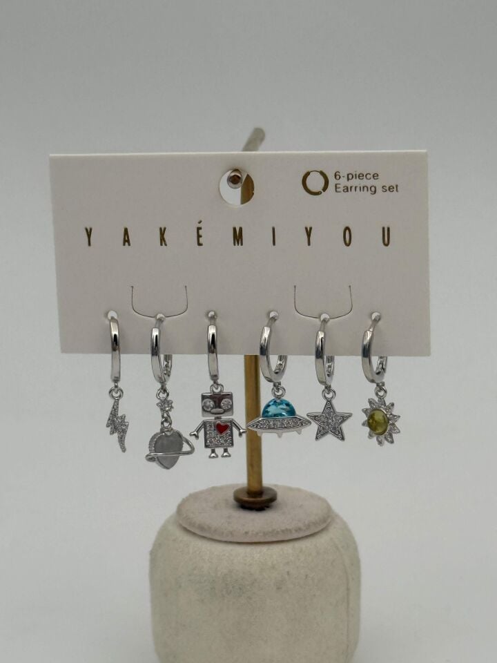 YAKEMIYOU 6'lı Set Küpe // ITHAL-3681