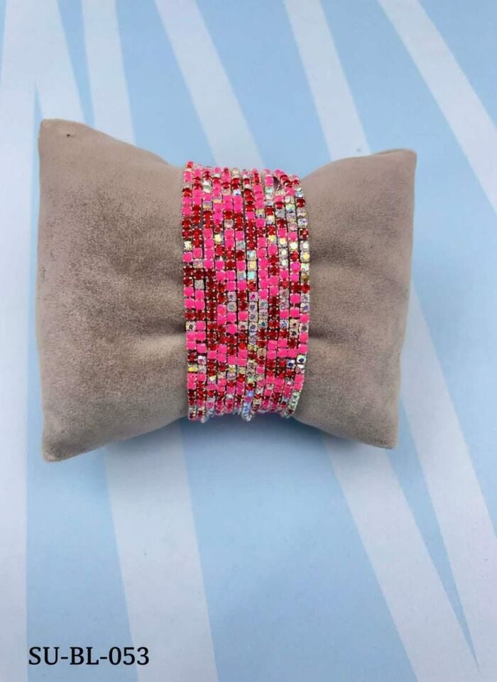 Waterway Colorful Zircon Stone Elastic Bracelet (Price is for one piece) // SU-BL-053