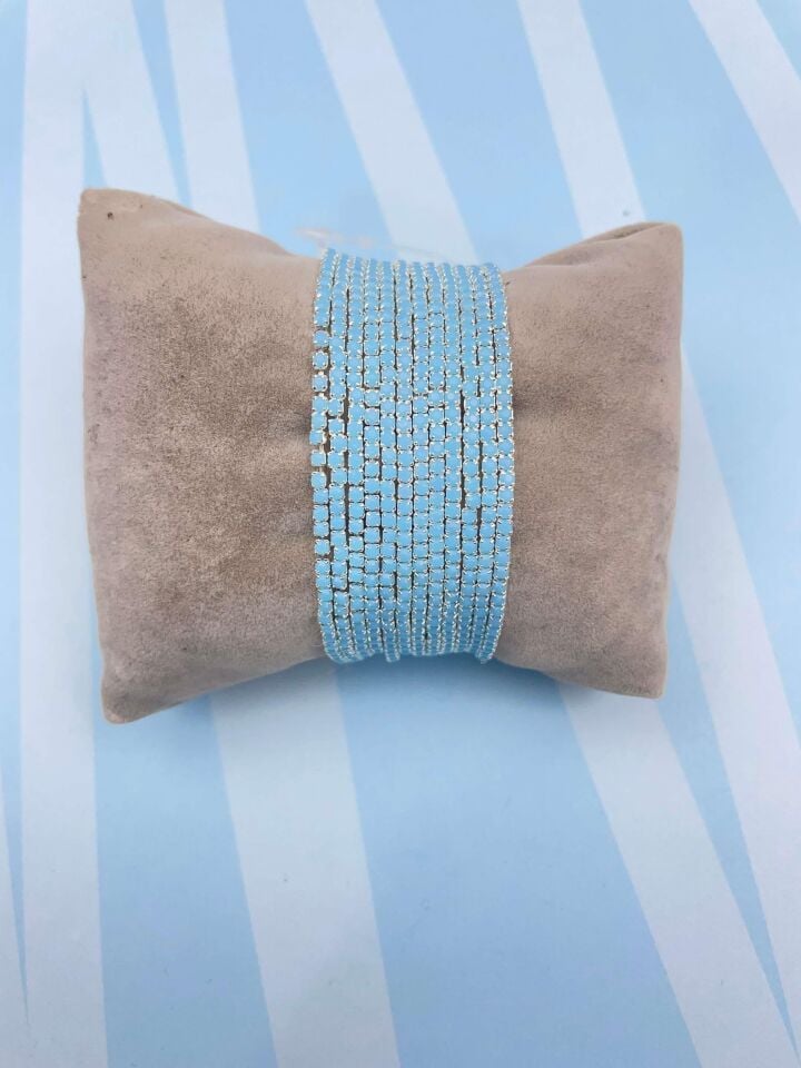 Waterway Colorful Zircon Stone Elastic Bracelet (Price is for one piece) // SU-BL-054