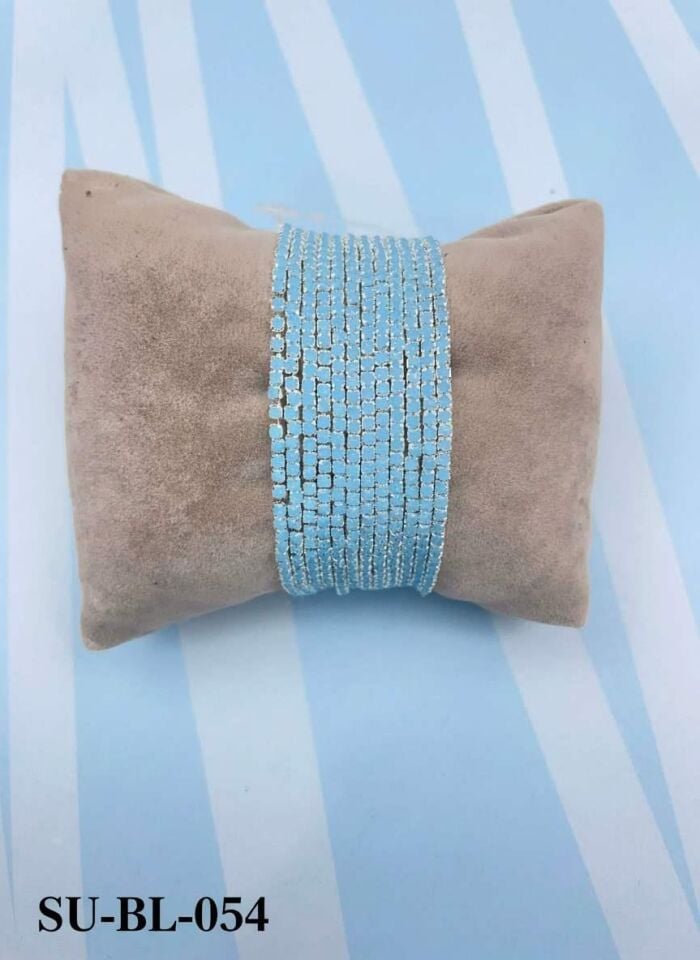 Waterway Colorful Zircon Stone Elastic Bracelet (Price is for one piece) // SU-BL-054