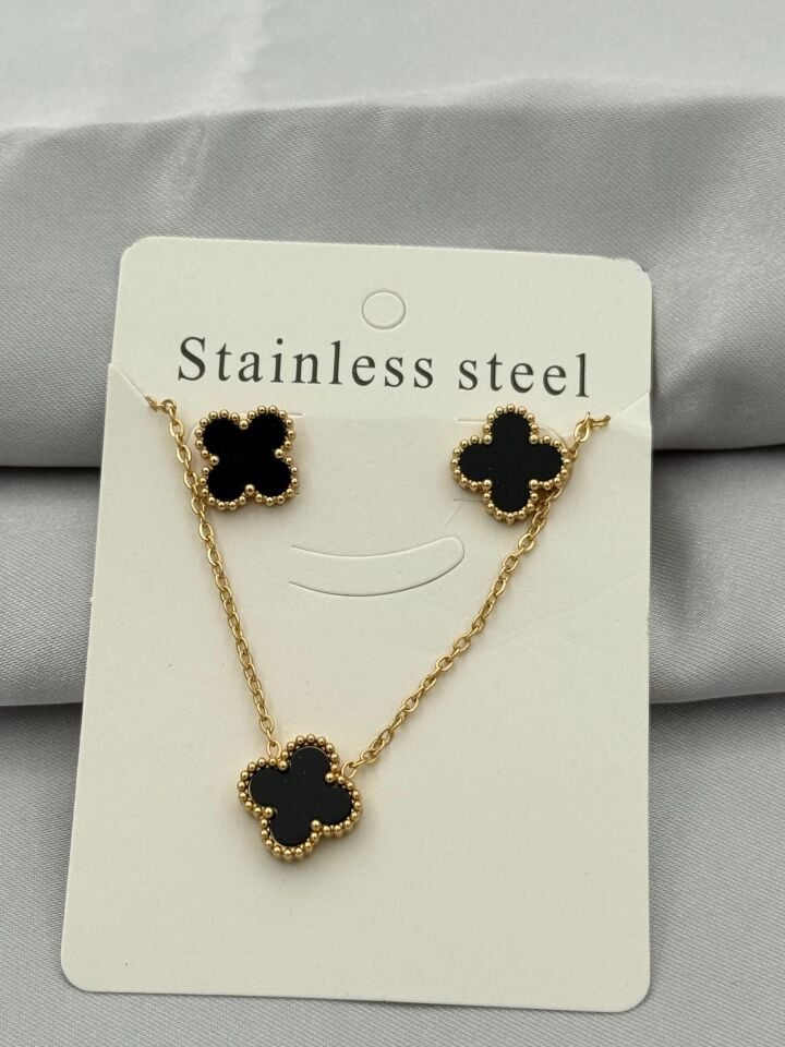 Steel Earring Necklace Set // NECKLACE-5398