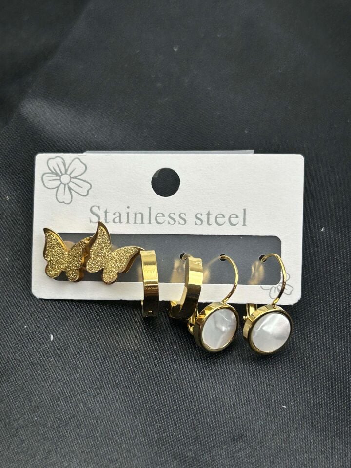 Çelik 6'lı Küpe // KÜPE-2887