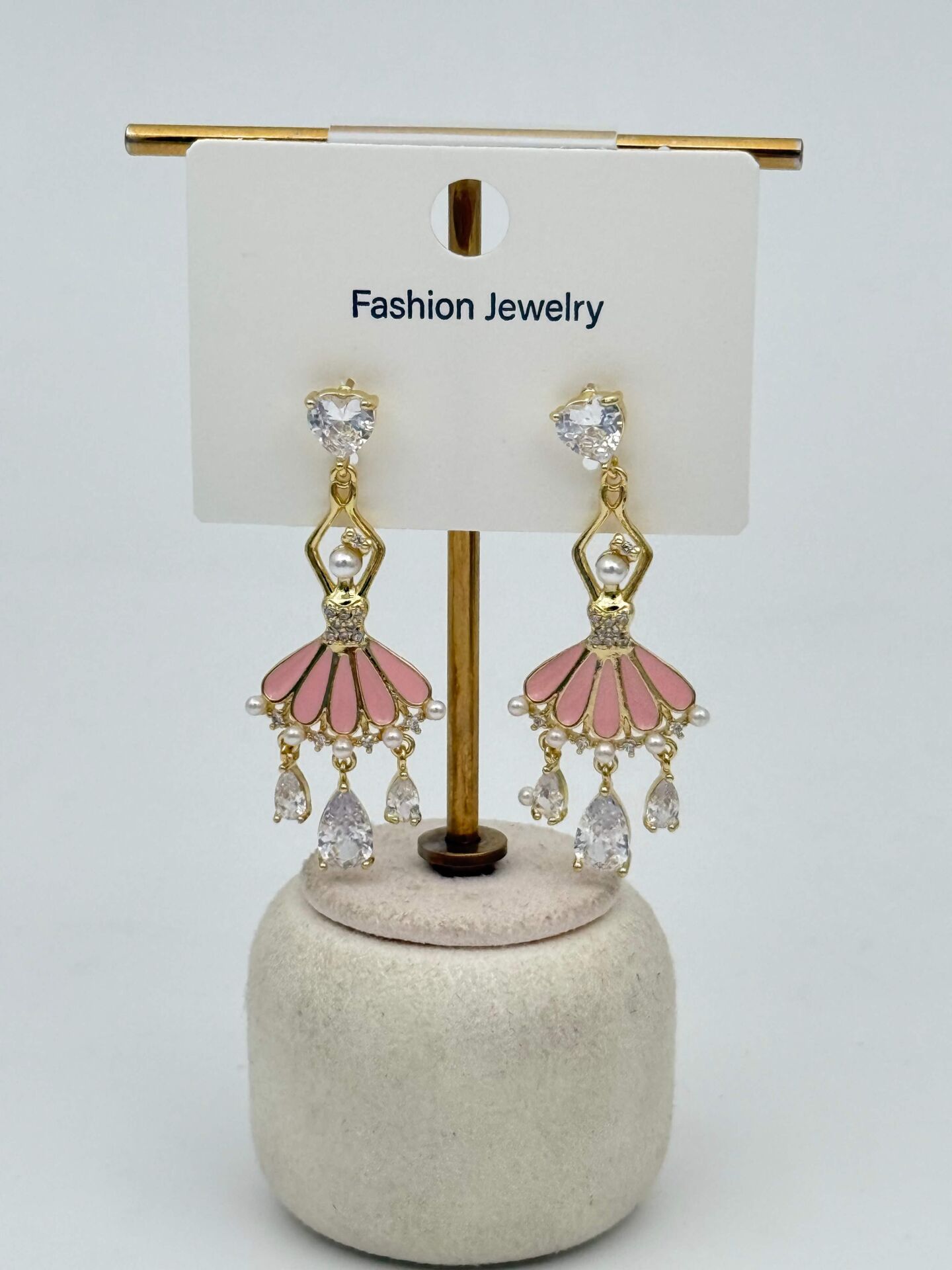 Zirkon Taşlı Rodyum Kaplama Küpe // ITHAL-3698