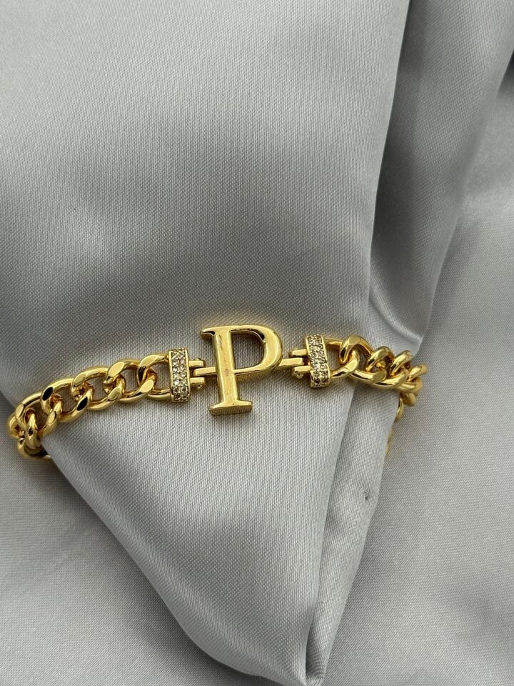 Steel Letter Bracelet // WRIST-5482