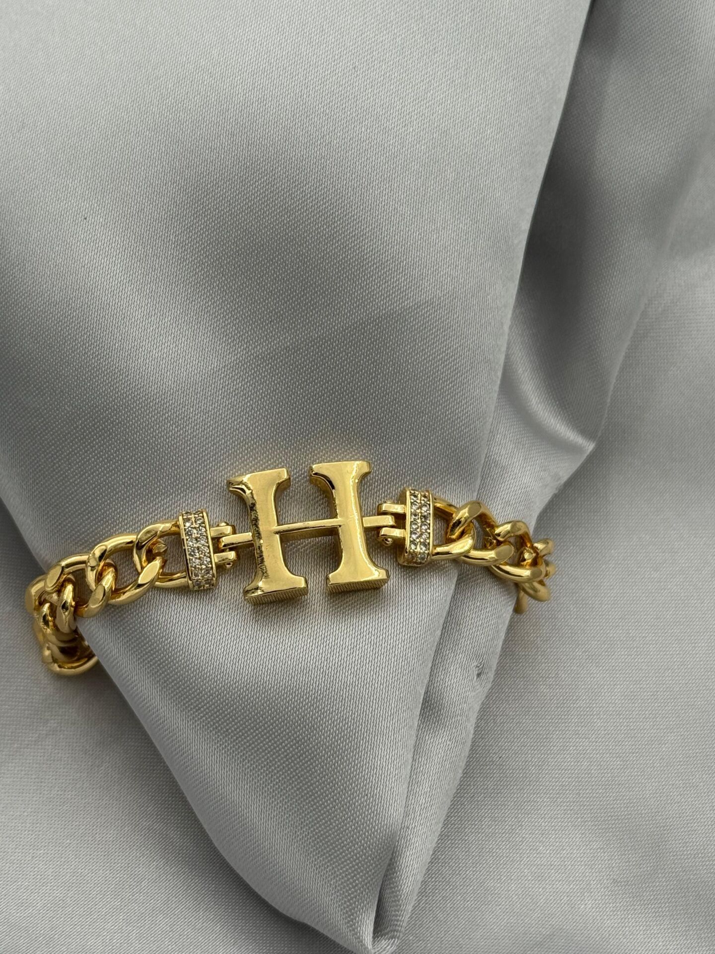 Steel Letter Bracelet // WRIST-5483
