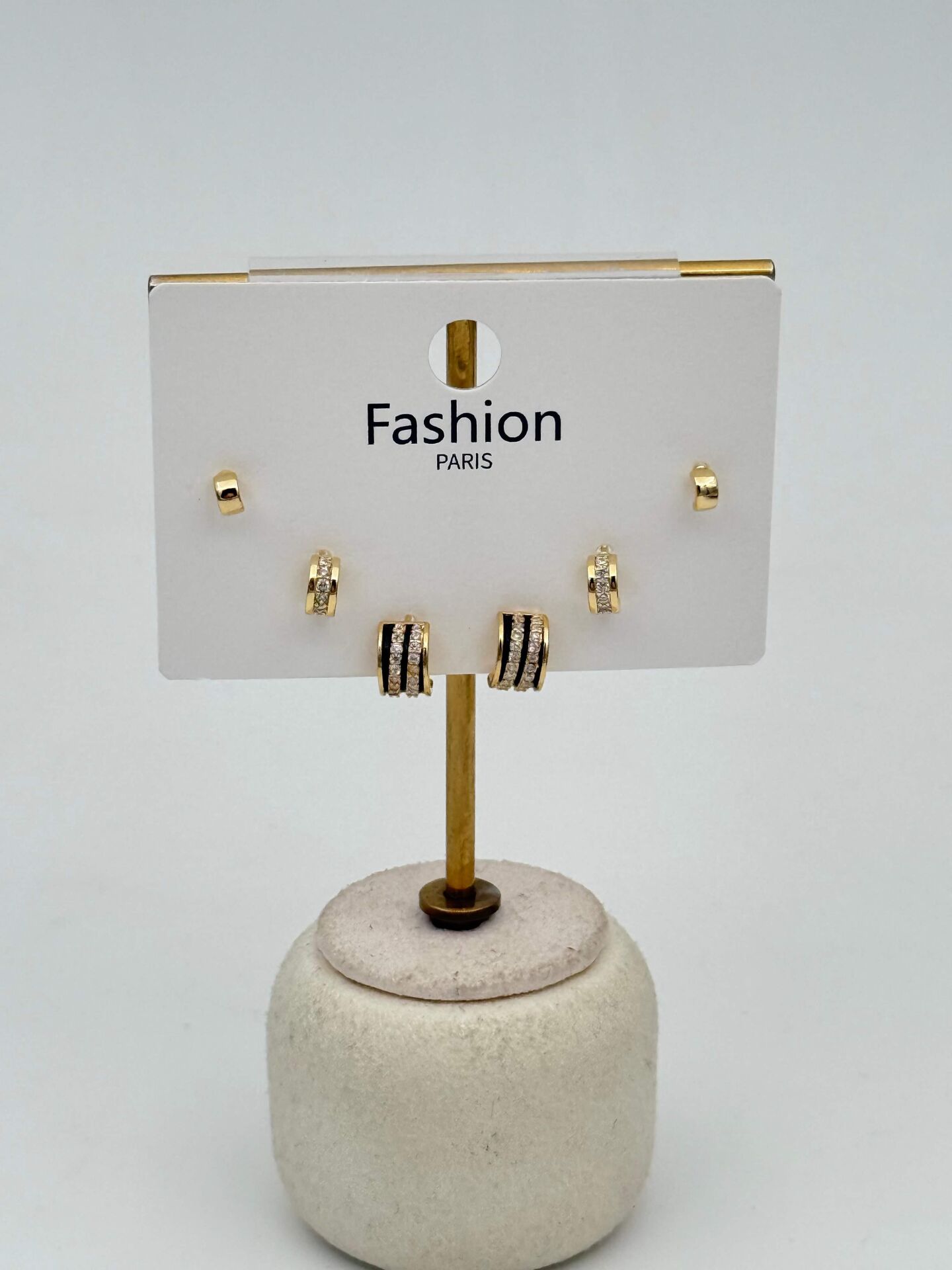 Zirkon Taşlı Gümüş İğne 6'lı Figür Küpe // ITHAL-3723