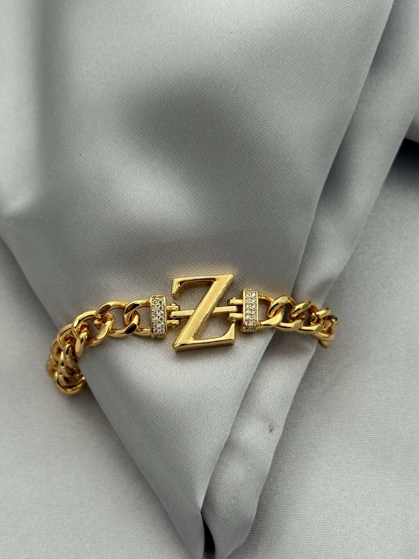Steel Letter Bracelet // WRIST-5484