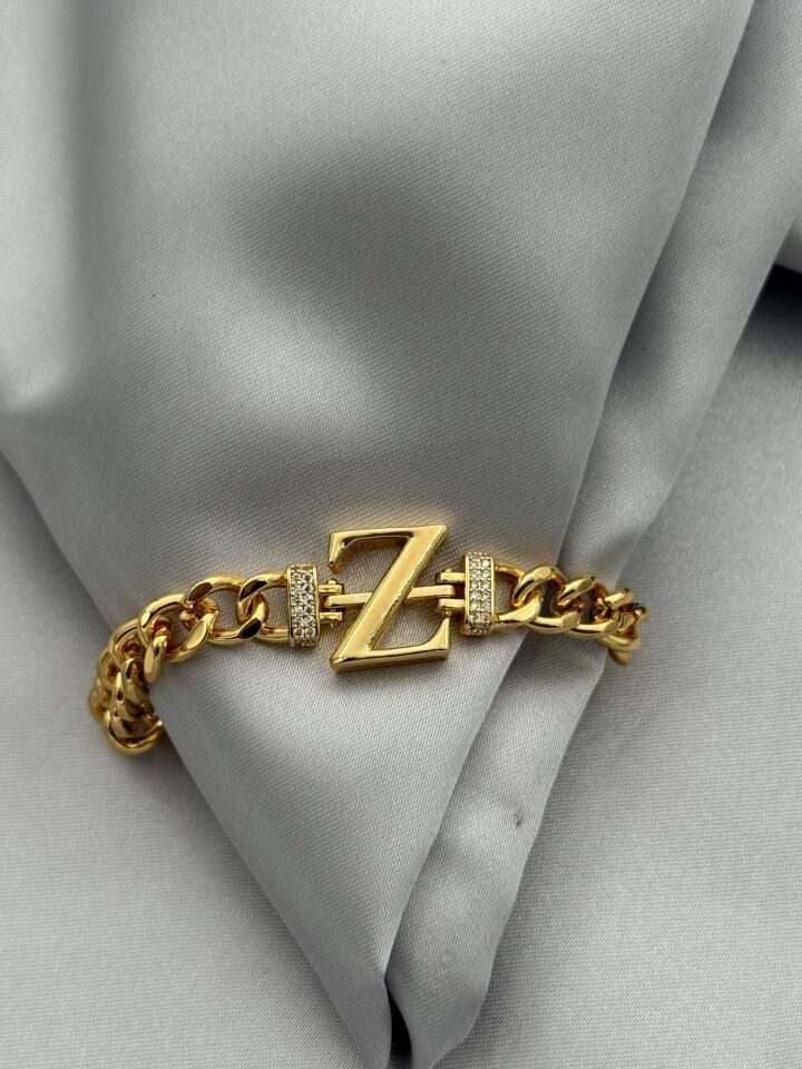 Stahlbuchstabenarmband // WRIST-5484