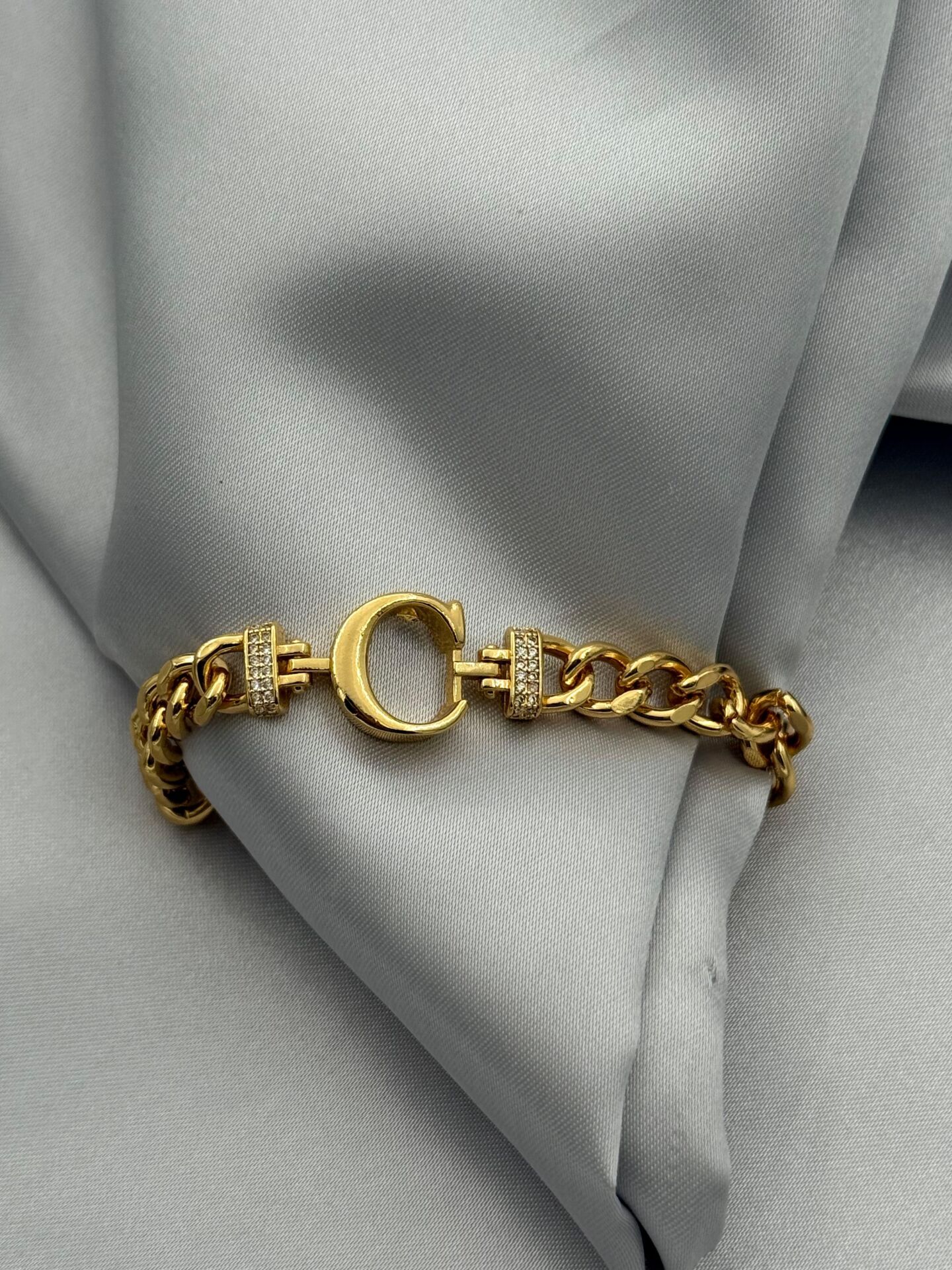 Steel Letter Bracelet // WRIST-5487