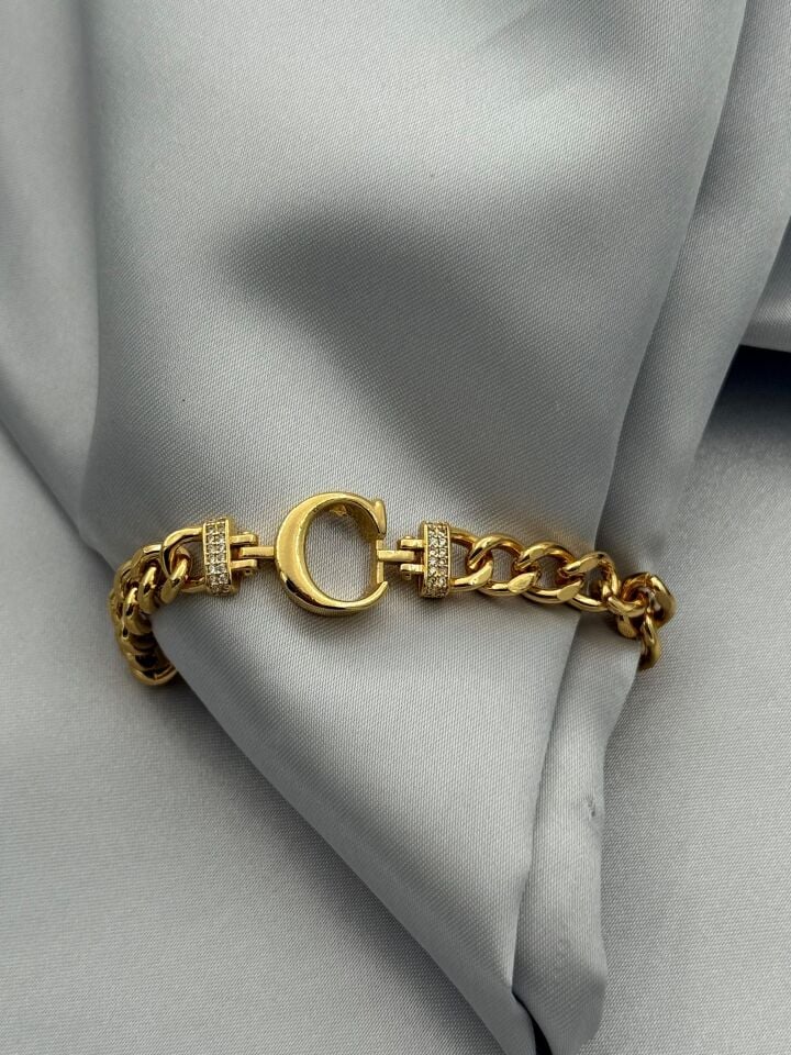Steel Letter Bracelet // WRIST-5487