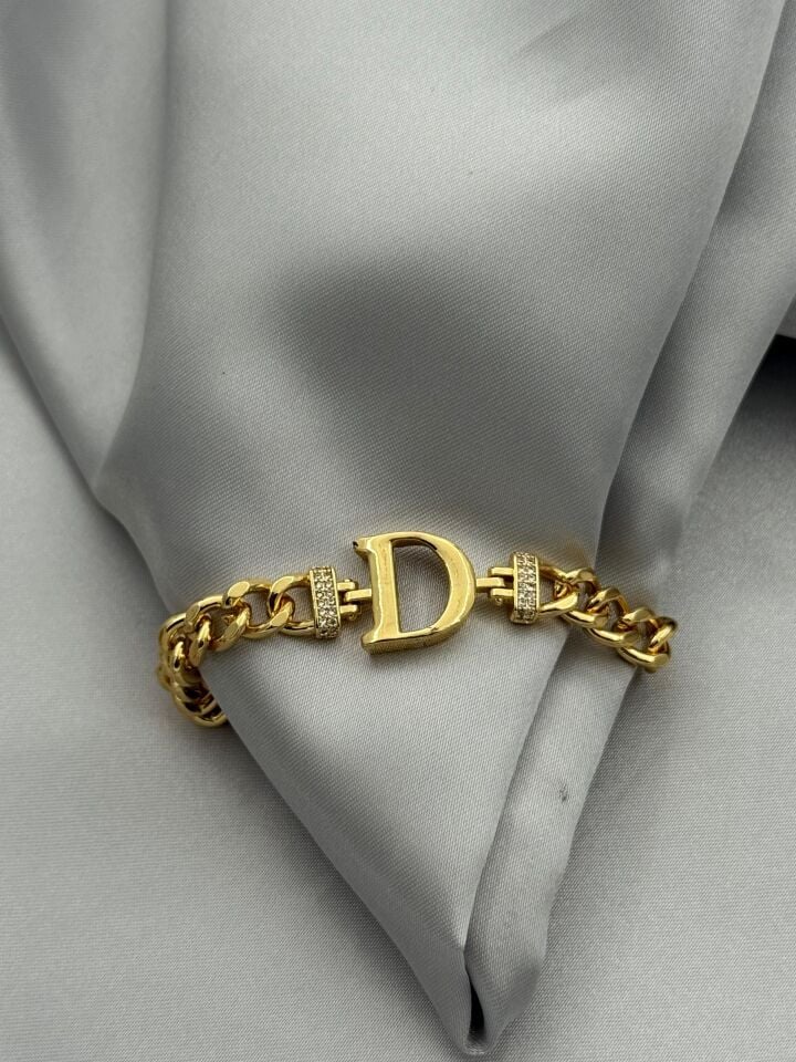 Steel Letter Bracelet // WRIST-5489