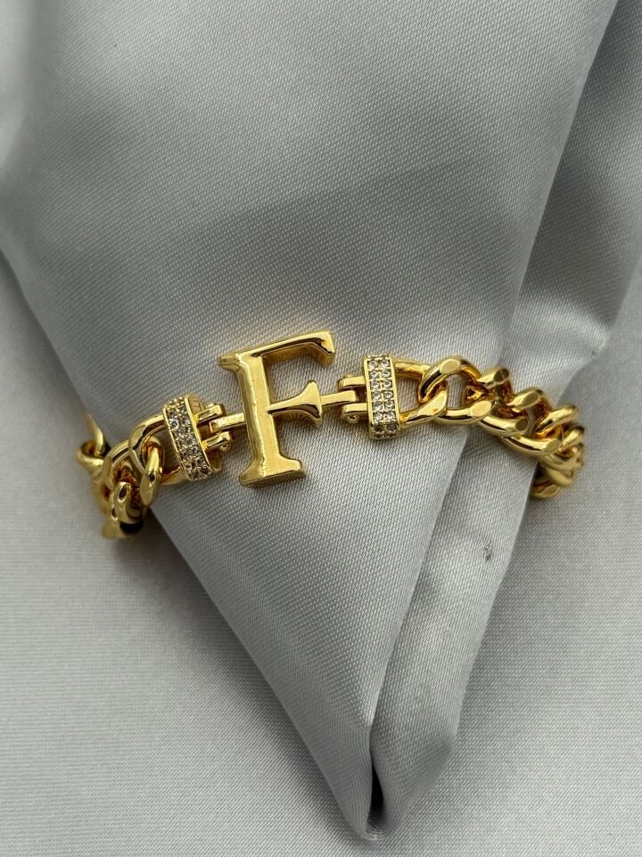 Steel Letter Bracelet // WRIST-5492