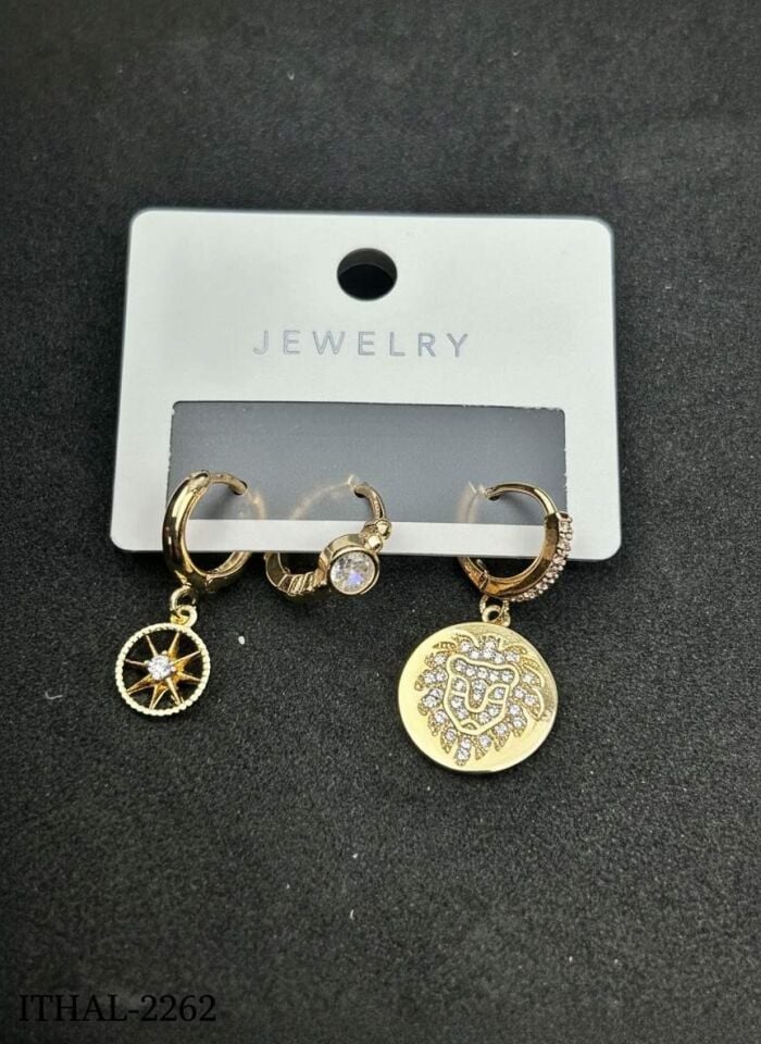 VİP 3'lü Küpe // ITHAL-2262