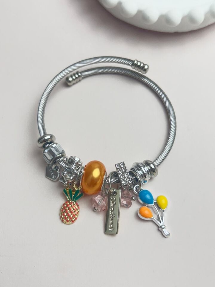 PNDR-Armband aus Stahl (Silber)