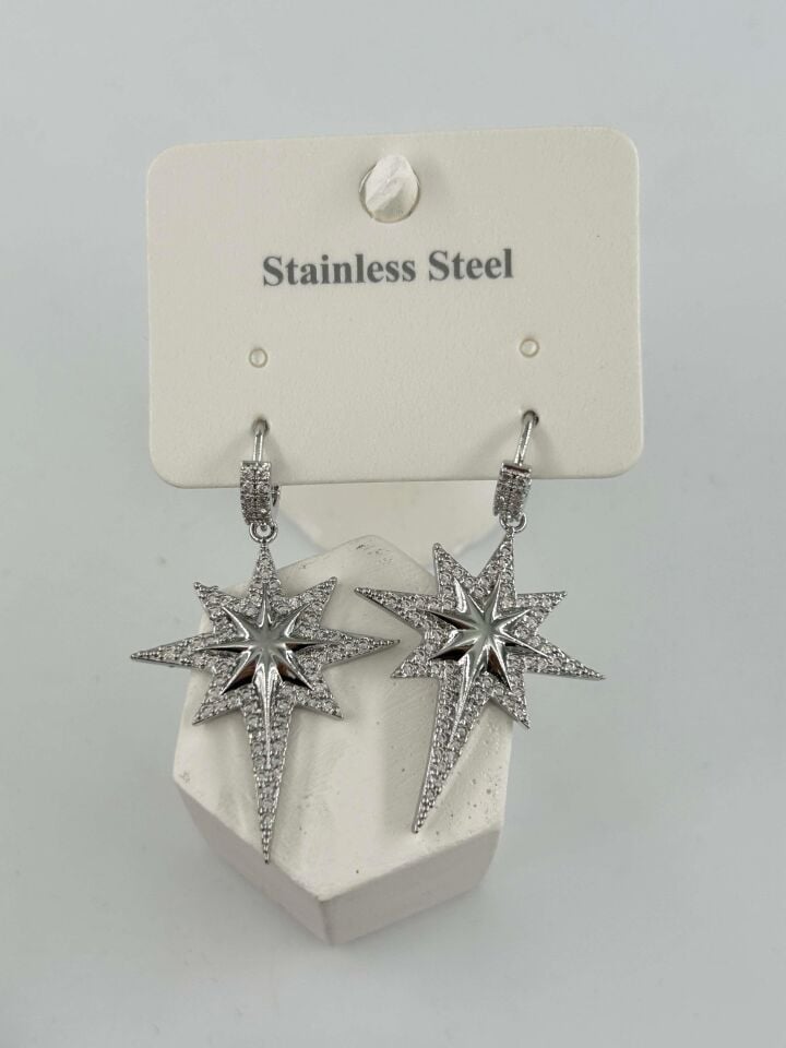 Çelik Silver Küpe// KÜPE-3254