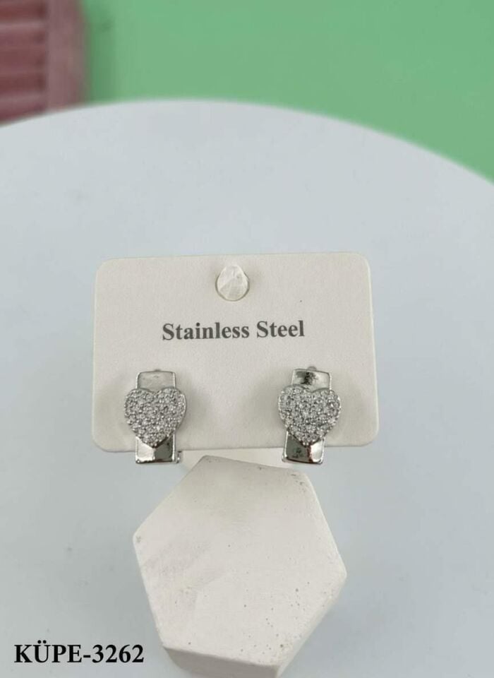 Çelik Silver Küpe// KÜPE-3262