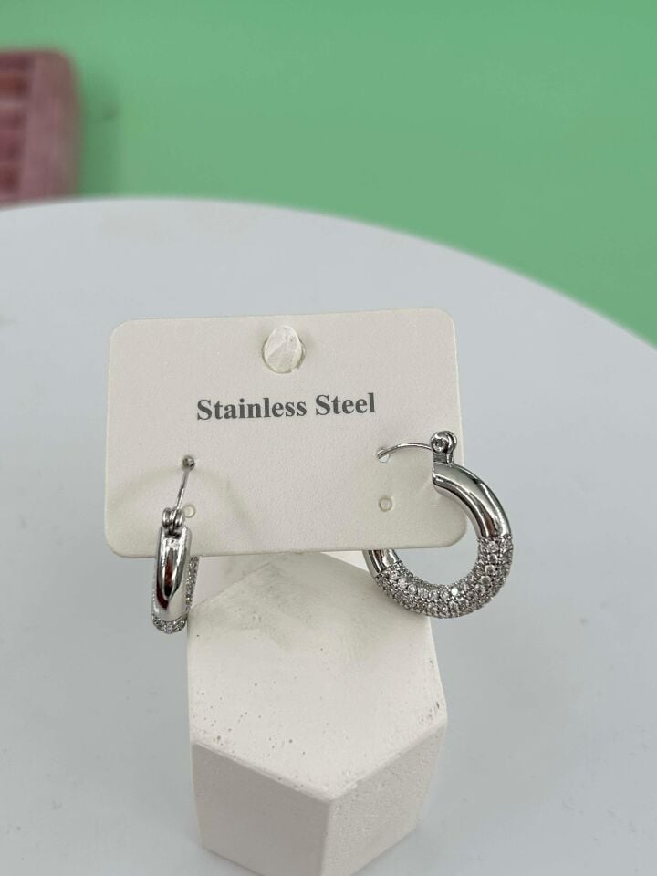 Steel Silver Earring// EARRING-3264