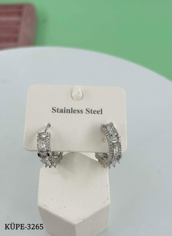 Çelik Silver Küpe// KÜPE-3265